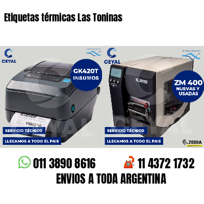 Etiquetas térmicas Las Toninas