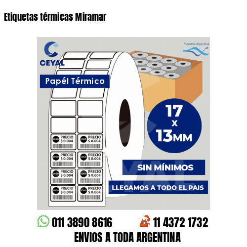 Etiquetas térmicas Miramar