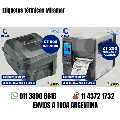 Etiquetas térmicas Miramar