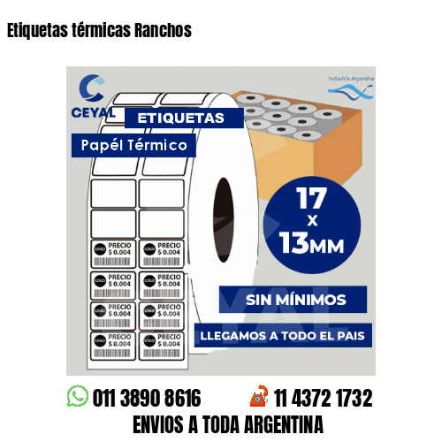 Etiquetas térmicas Ranchos