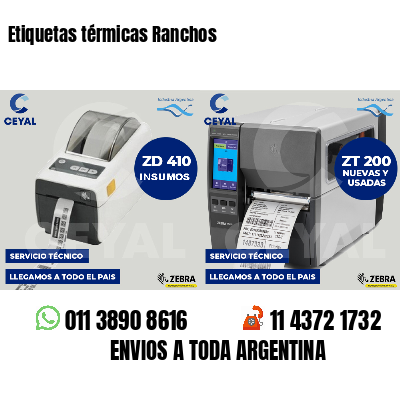 Etiquetas térmicas Ranchos