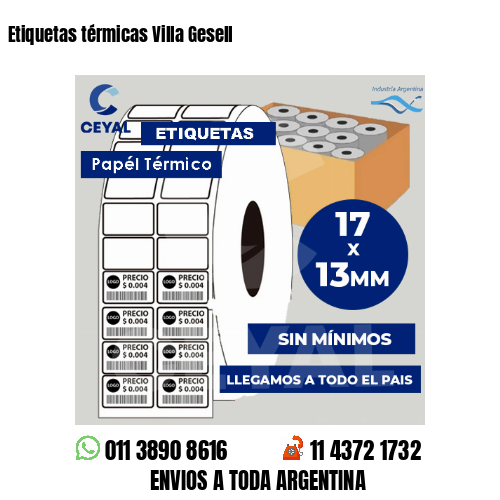 Etiquetas térmicas Villa Gesell