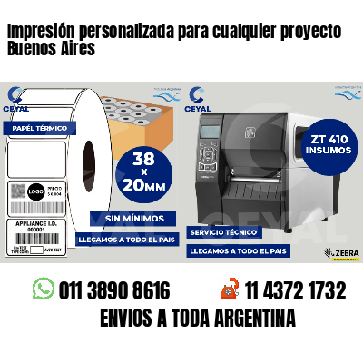 Impresión personalizada para cualquier proyecto Buenos Aires