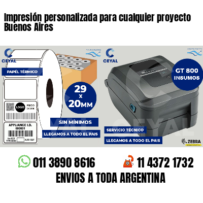 Impresión personalizada para cualquier proyecto Buenos Aires