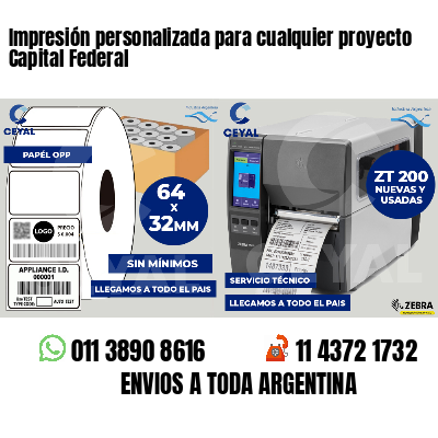 Impresión personalizada para cualquier proyecto Capital Federal