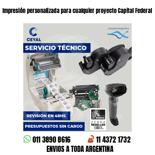 Impresión personalizada para cualquier proyecto Capital Federal