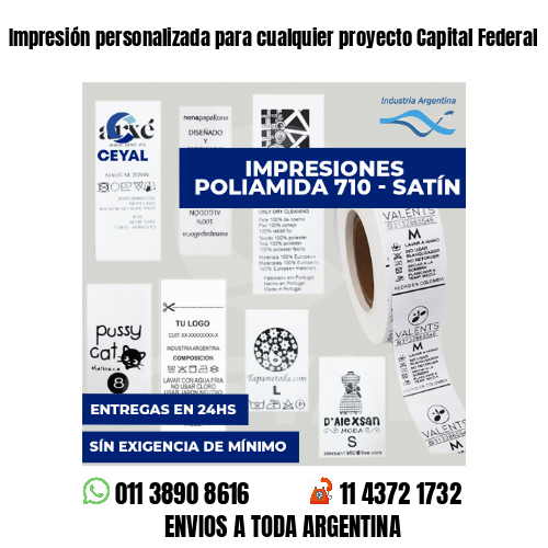 Impresión personalizada para cualquier proyecto Capital Federal