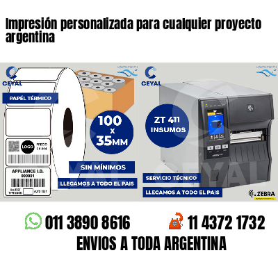 Impresión personalizada para cualquier proyecto argentina