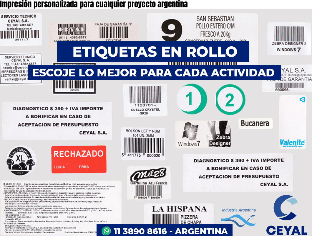 Impresión personalizada para cualquier proyecto argentina