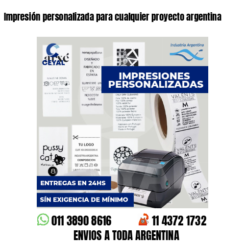 Impresión personalizada para cualquier proyecto argentina