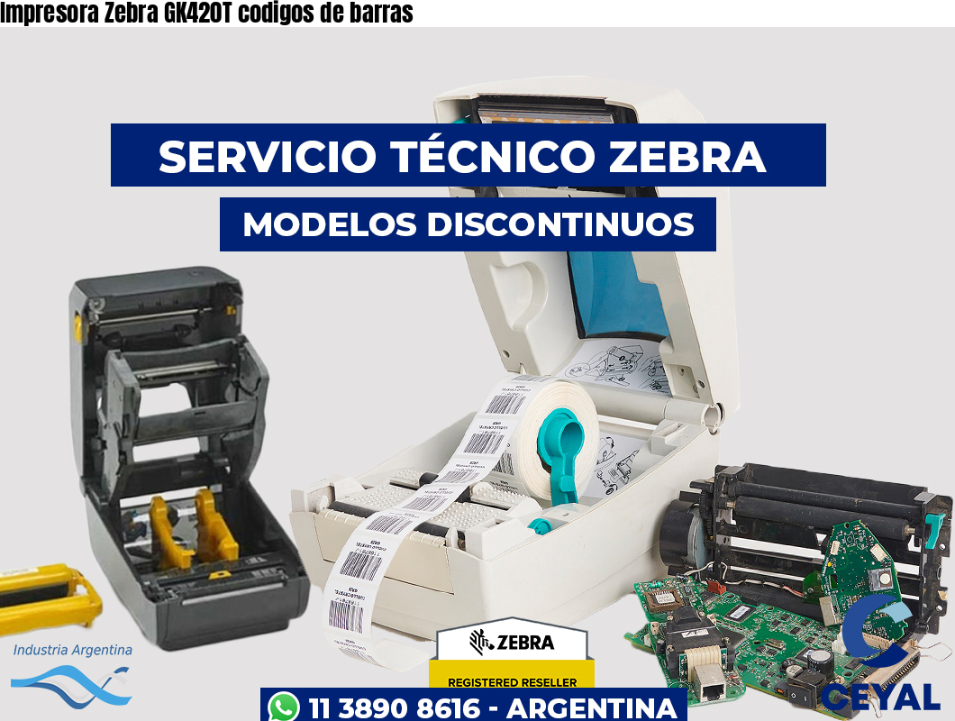 Impresora Zebra GK420T codigos de barras
