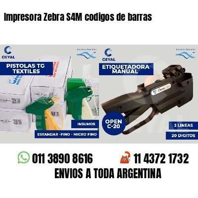 Impresora Zebra S4M codigos de barras