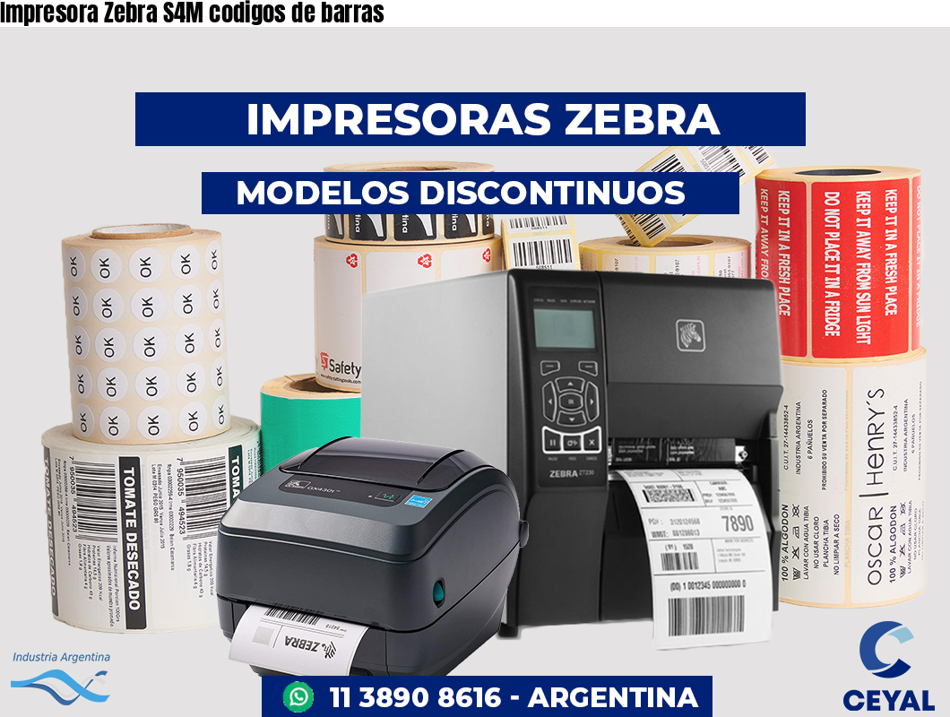 Impresora Zebra S4M codigos de barras