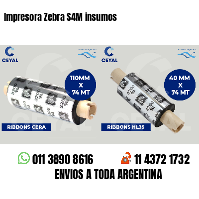 Impresora Zebra S4M insumos