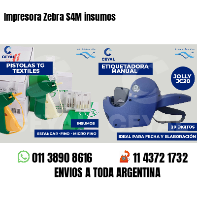 Impresora Zebra S4M insumos