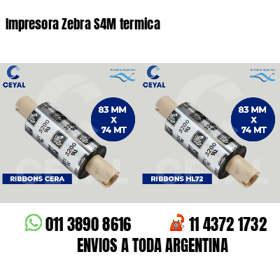 Impresora Zebra S4M termica