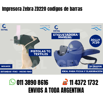 Impresora Zebra ZD220 codigos de barras