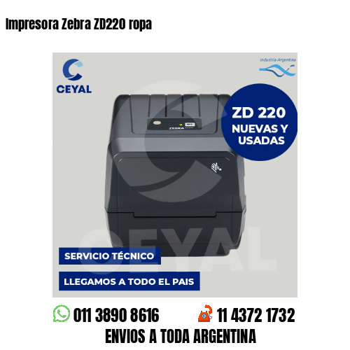 Impresora Zebra ZD220 ropa