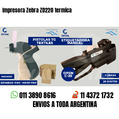 Impresora Zebra ZD220 termica