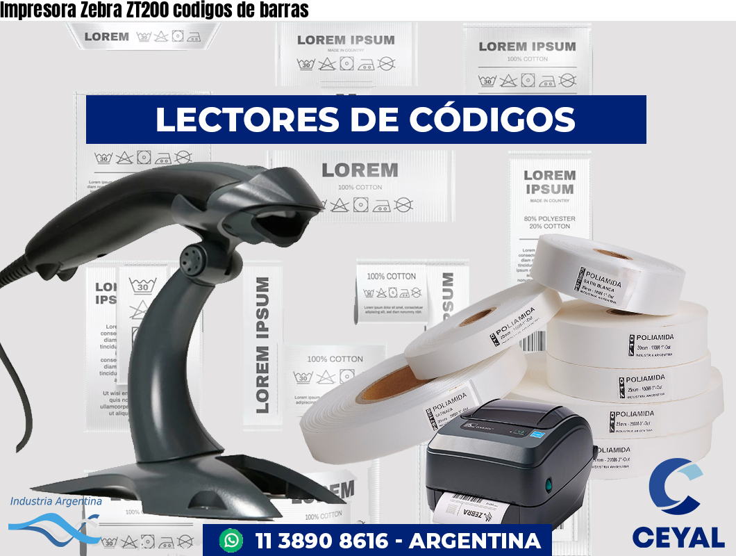 Impresora Zebra ZT200 codigos de barras