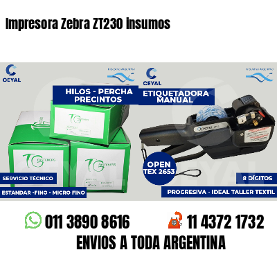 Impresora Zebra ZT230 insumos