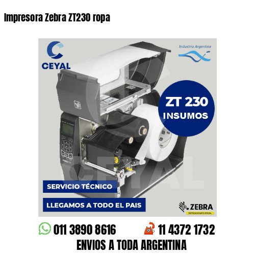 Impresora Zebra ZT230 ropa