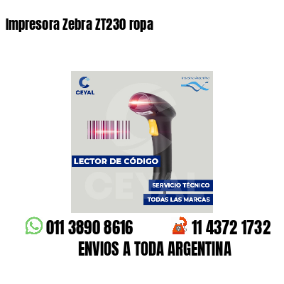Impresora Zebra ZT230 ropa