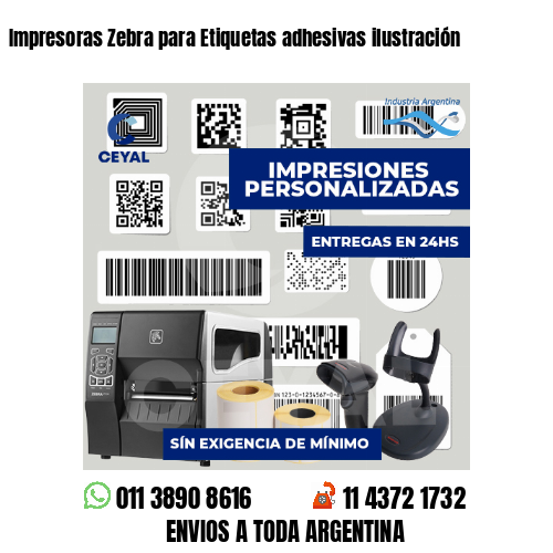 Impresoras Zebra para Etiquetas adhesivas ilustración