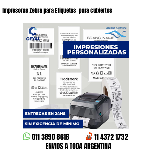 Impresoras Zebra para Etiquetas  para cubiertos