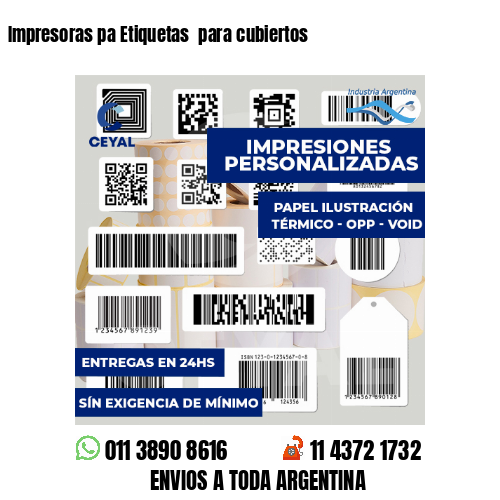Impresoras pa Etiquetas  para cubiertos