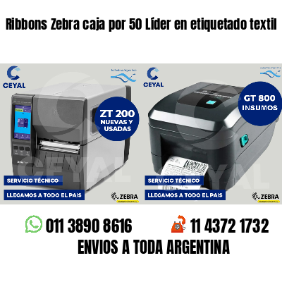Ribbons Zebra caja por 50 Líder en etiquetado textil