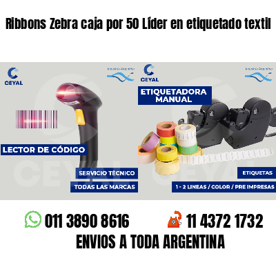 Ribbons Zebra caja por 50 Líder en etiquetado textil