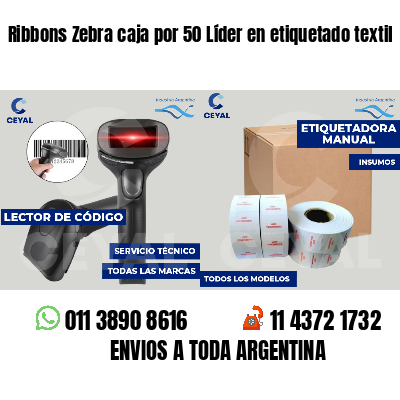 Ribbons Zebra caja por 50 Líder en etiquetado textil