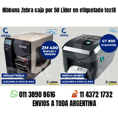 Ribbons Zebra caja por 50 Líder en etiquetado textil