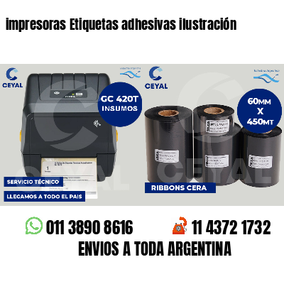 impresoras Etiquetas adhesivas ilustración