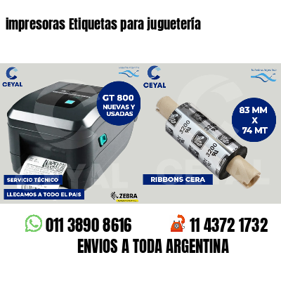 impresoras Etiquetas para juguetería