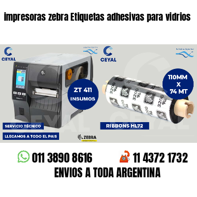 impresoras zebra Etiquetas adhesivas para vidrios