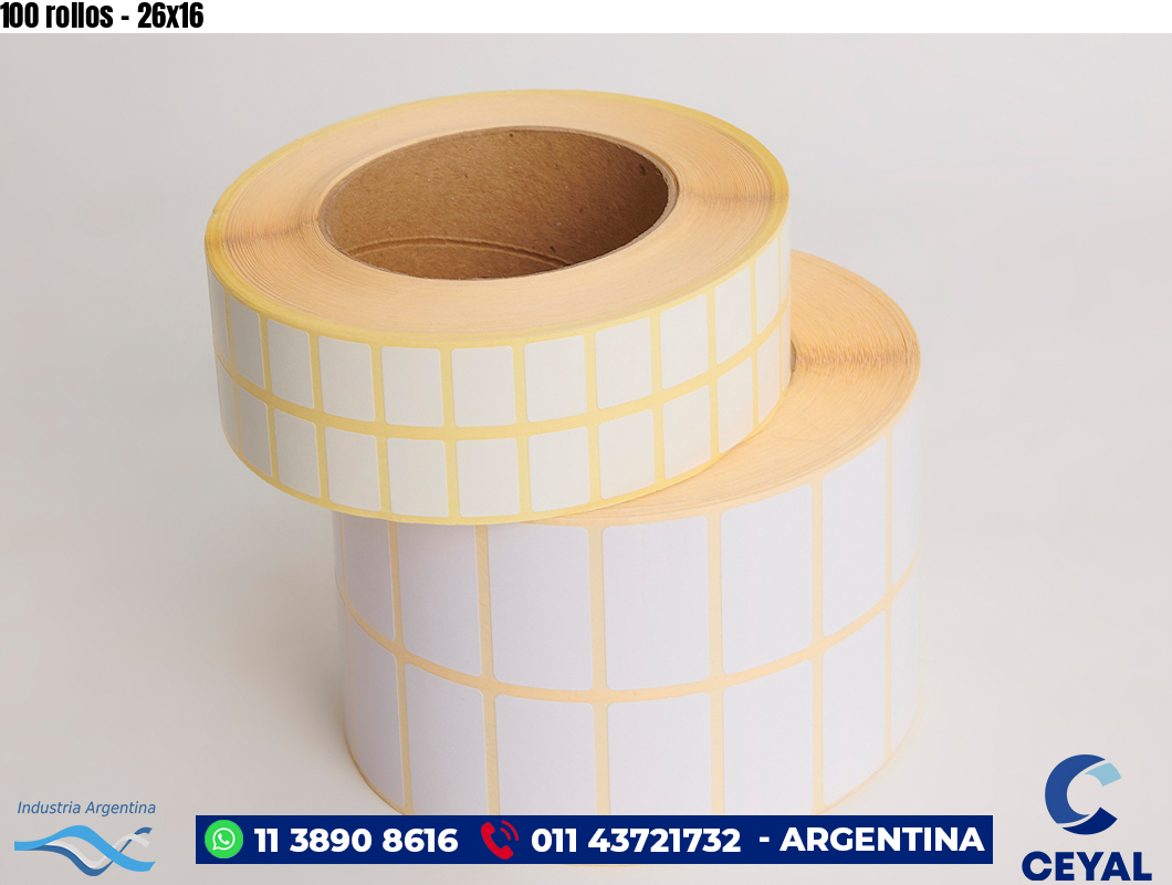100 rollos - 26x16