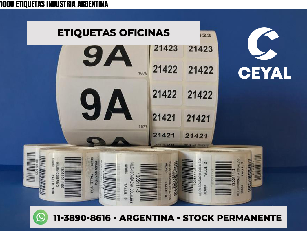 1000 ETIQUETAS INDUSTRIA ARGENTINA