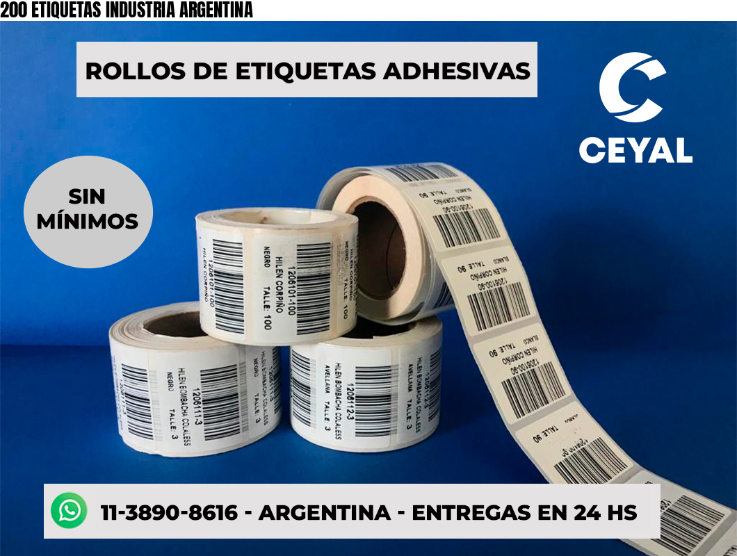 200 ETIQUETAS INDUSTRIA ARGENTINA