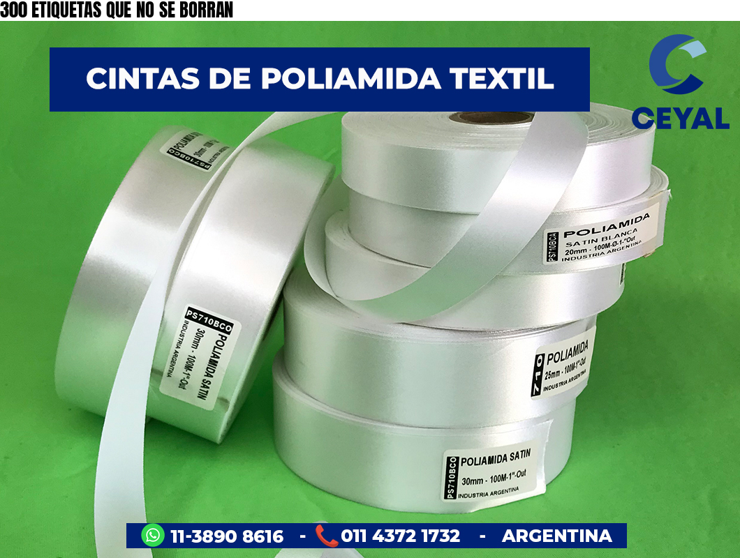 300 ETIQUETAS QUE NO SE BORRAN