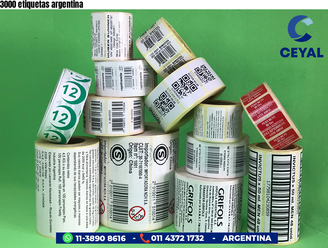 3000 etiquetas argentina