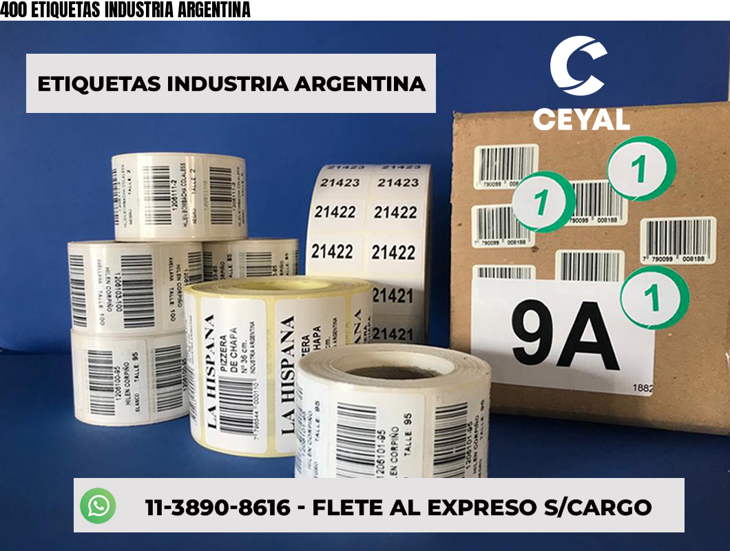 400 ETIQUETAS INDUSTRIA ARGENTINA