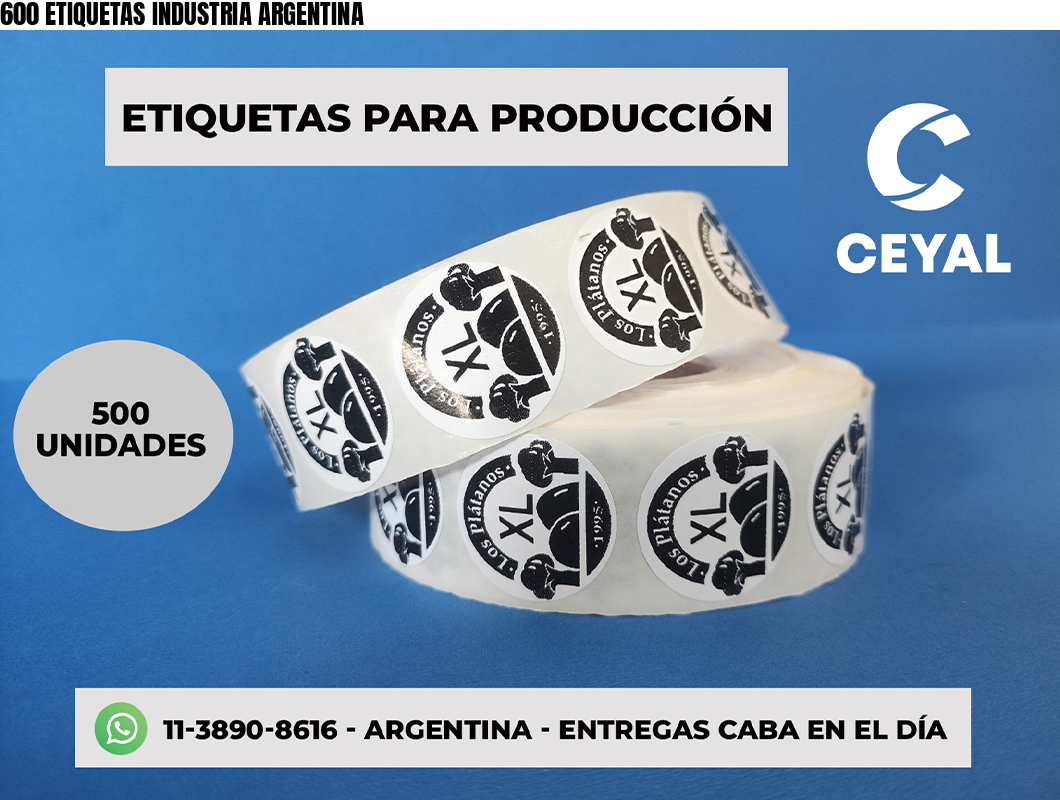 600 ETIQUETAS INDUSTRIA ARGENTINA