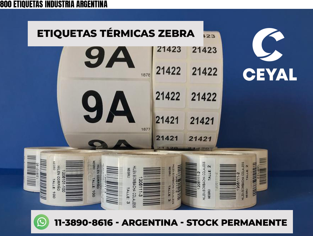 800 ETIQUETAS INDUSTRIA ARGENTINA