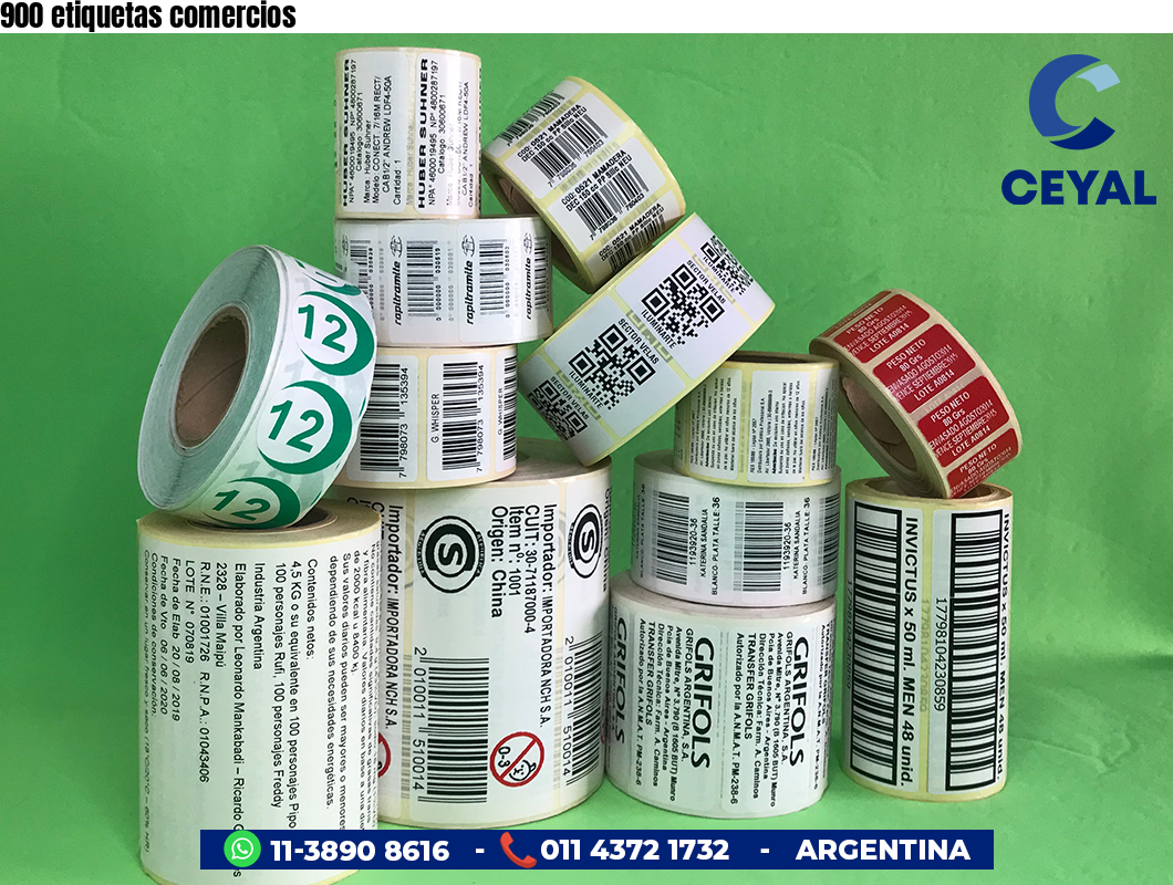 900 etiquetas comercios