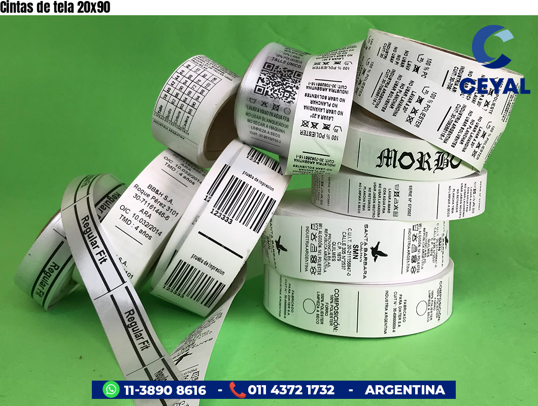 Cintas de tela 20x90