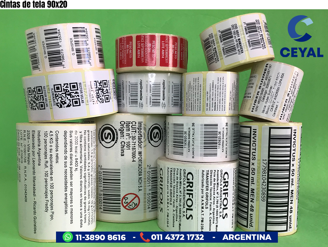 Cintas de tela 90x20