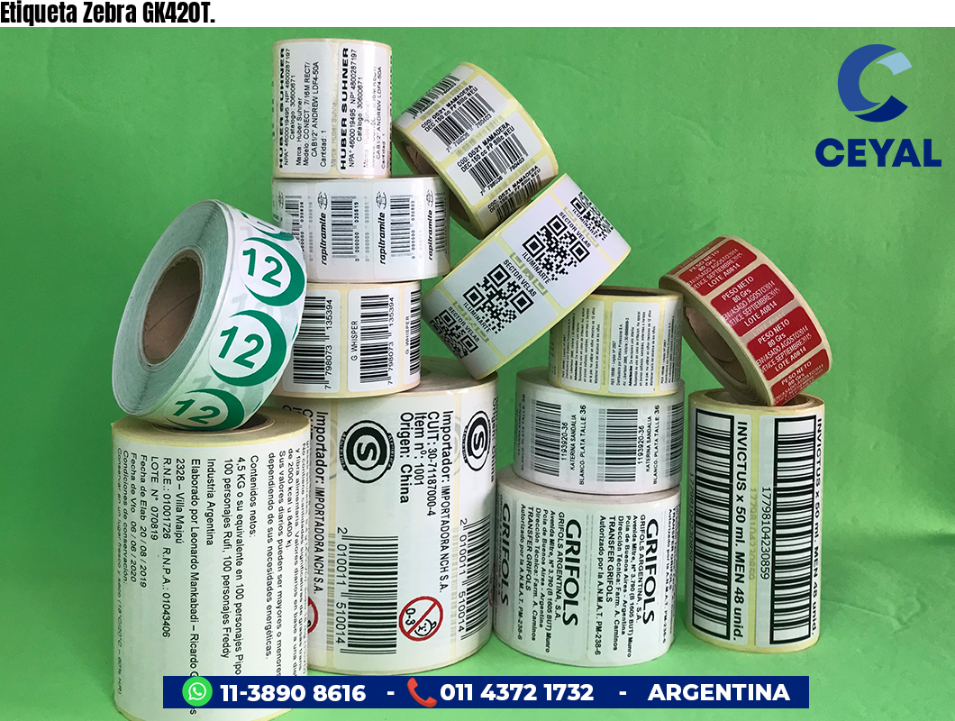 Etiqueta Zebra GK420T.