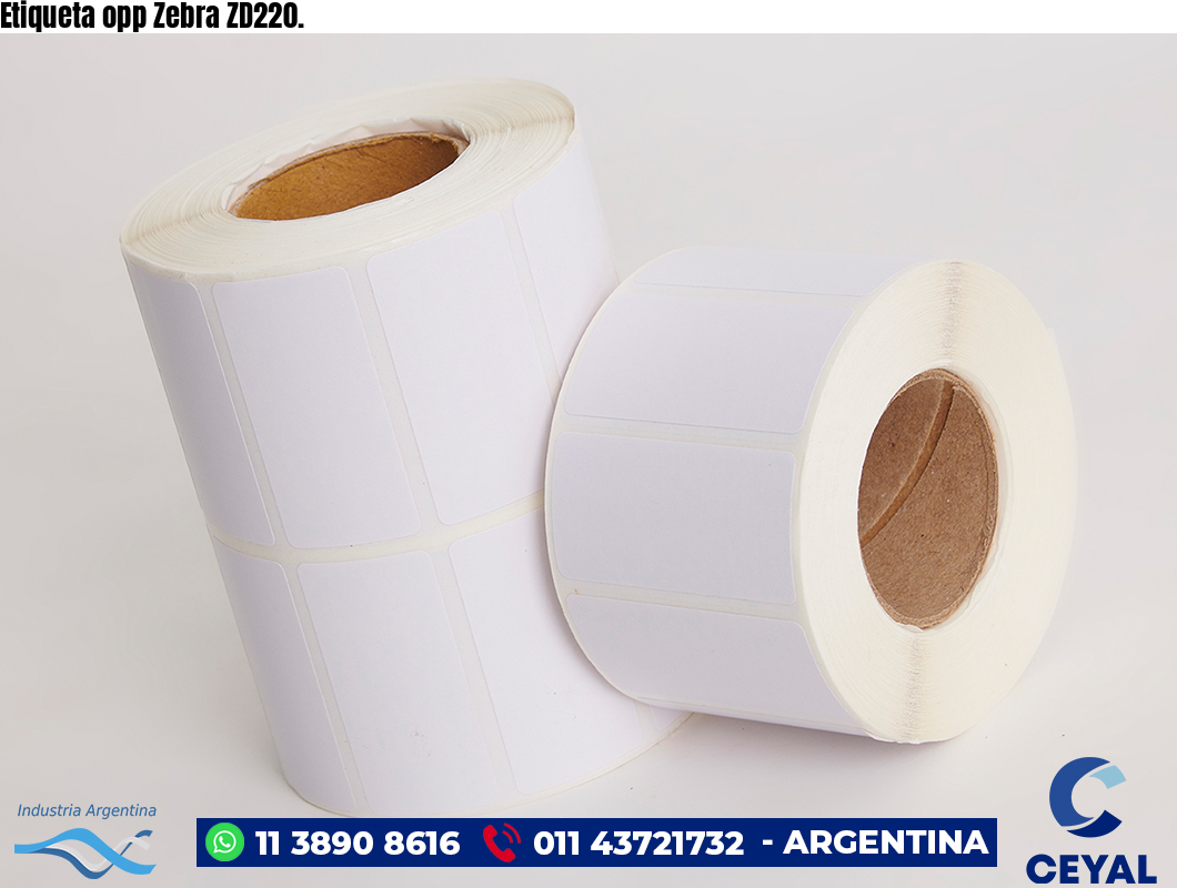 Etiqueta opp Zebra ZD220.